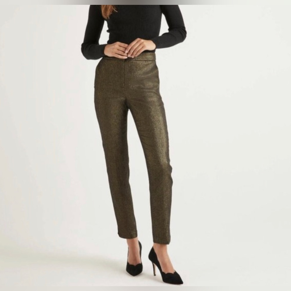 BODEN 🆕 Chic Bistro Crop Trousers Gold
Metallic. Size 8 NWOT